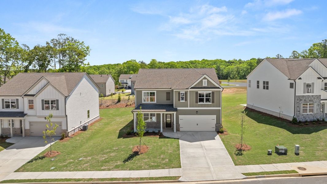 Representative exterior photo of a completed home built from the Hayden by D.R. Horton in Parkside at Carter Grove, Cartersville, GA (Image 20).
