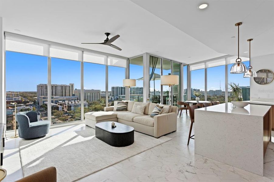 Furnished interior view inside a new home in , St. Petersburg (Image 9).