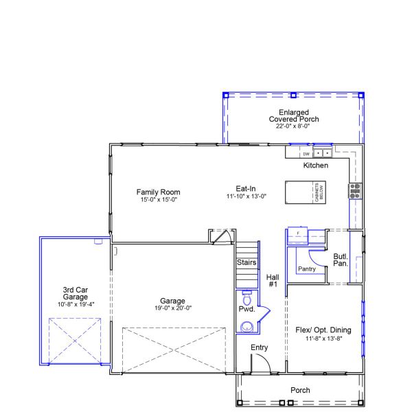 2D floor plan layout of this home in Fieldstone, Lexington, NC (Image 5).