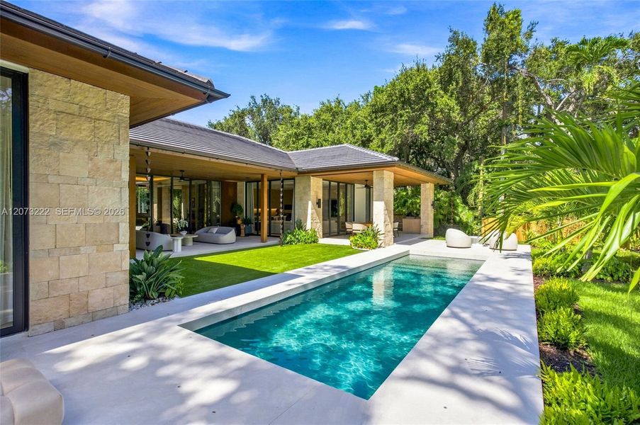 Exterior details and patio area of a home in , Miami (Image 4). Exterior details and patio area of a home in , Miami (Image 4).