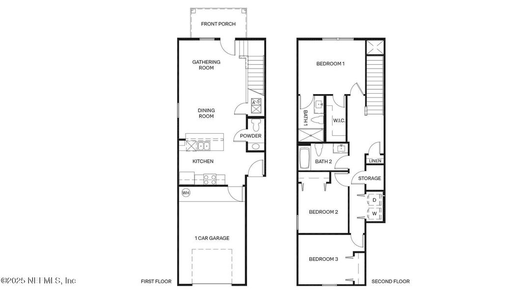 2D floor plan layout of this home in Liberty Cove, Yulee, FL (Image 2). 2D floor plan layout of this home in Liberty Cove, Yulee, FL (Image 2).