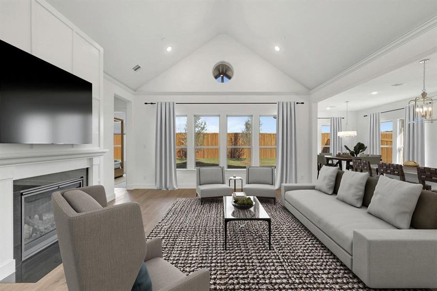 Furnished interior view inside a new home in Kreymer at the Park, Wylie (Image 32).