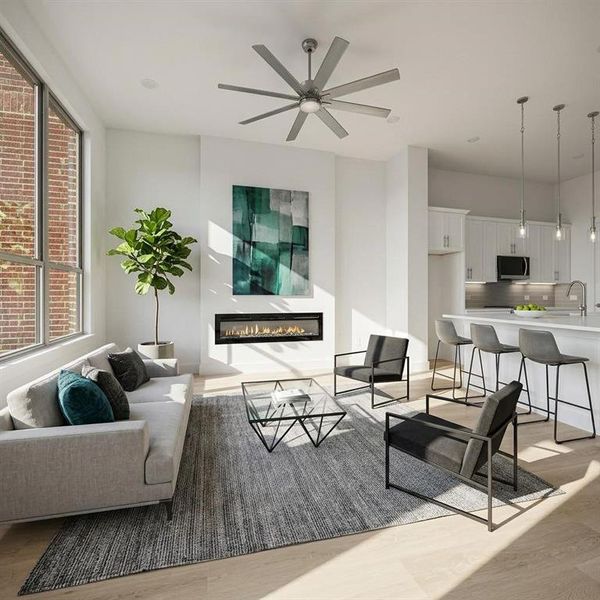 Furnished interior view inside a new home in , Farmers Branch (Image 15).