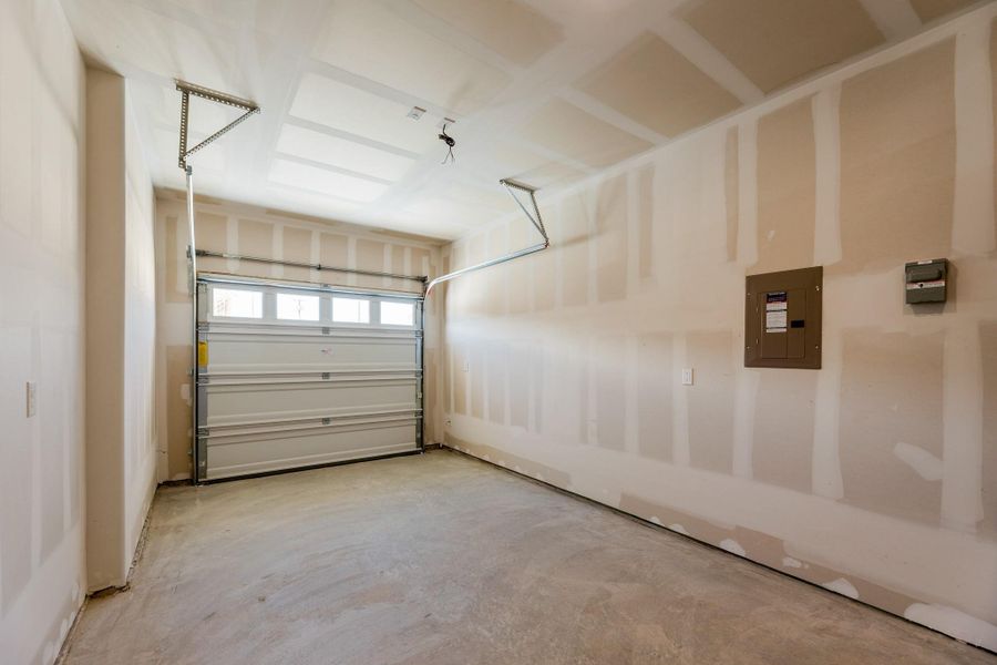 Garage with electric panel