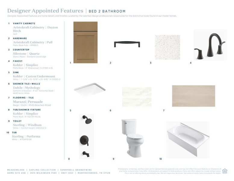Sample of building materials used in homes in Meadowlark, Murfreesboro (Image 12).