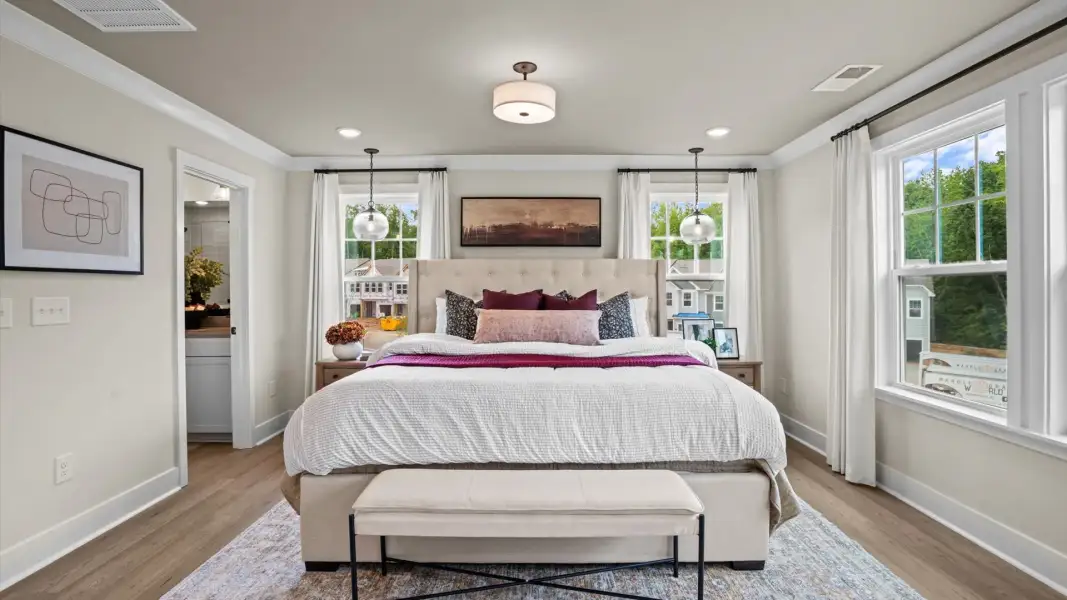 Furnished interior view inside a new home in North First Street Townes, Mebane (Image 19).