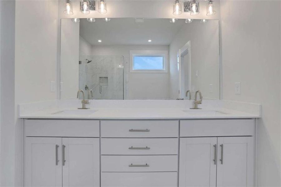 Close-up of interior finishes inside a home in The Paddocks at Doc Hughes, Buford (Image 13).