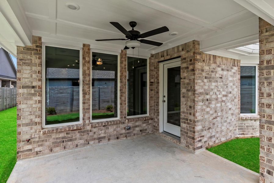 Exterior details and patio area of a home in Two Step Farm, Montgomery (Image 3). Exterior details and patio area of a home in Two Step Farm, Montgomery (Image 3).