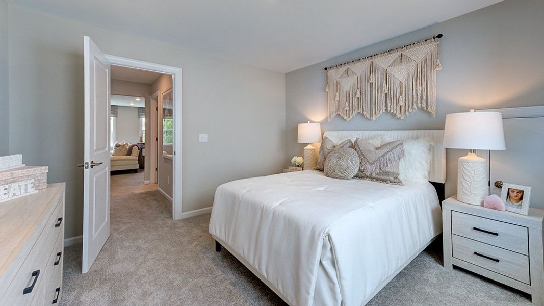 Representative furnished interior of a home built from the Newport by Taylor Morrison in Hidden Creek, Cary (Image 33).