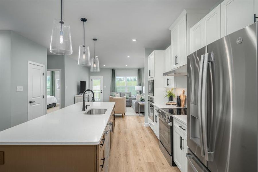 Representative furnished interior of a home built from the Caroline by Ryan Homes in Afton Arbors, Charlotte (Image 5).