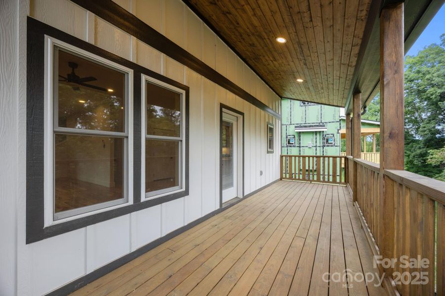 Upper level back deck