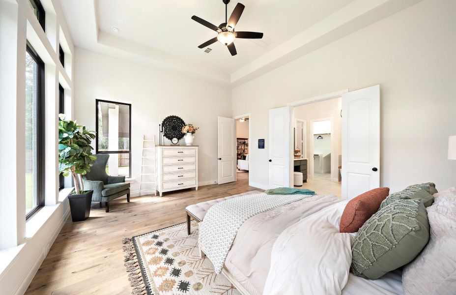 Furnished interior view inside a new home in Bridgeland 60′, Cypress (Image 43).