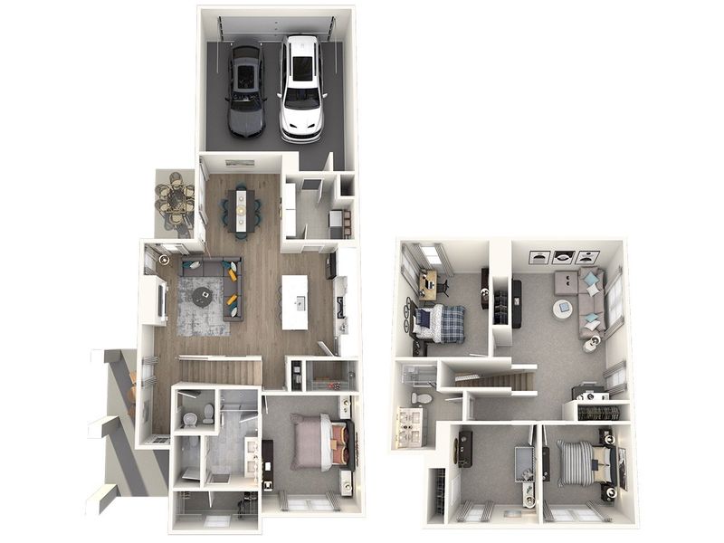 2D floor plan layout for the Georgetown by Meritage Homes in Poplar Farms, Franklin, TN (Image 4).