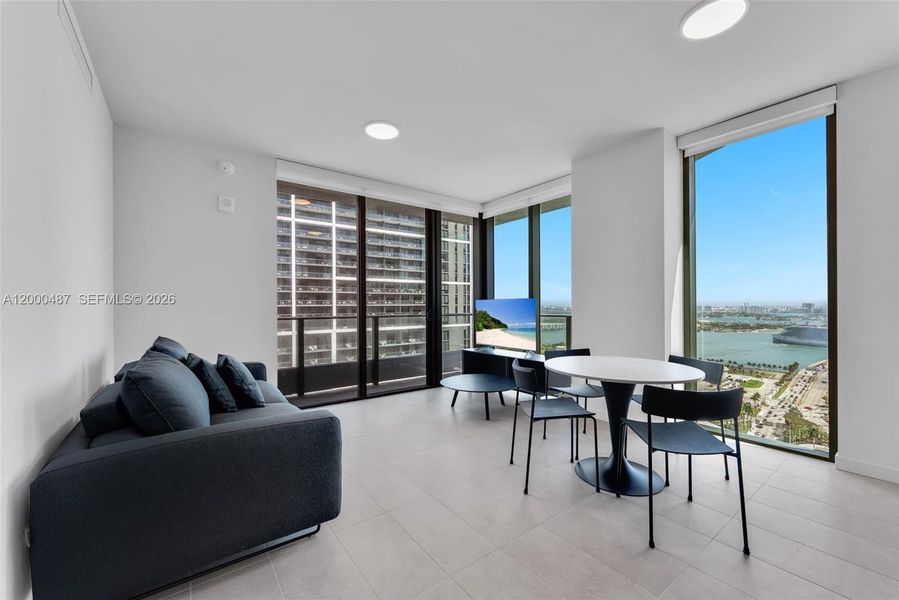 Furnished interior view inside a new home in , Miami (Image 12).