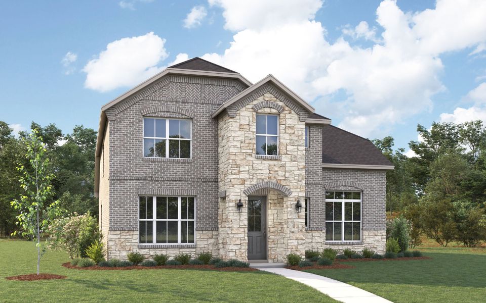 The Livingston - Old World with Stone Elevation The Livingston - Old World with Stone Elevation