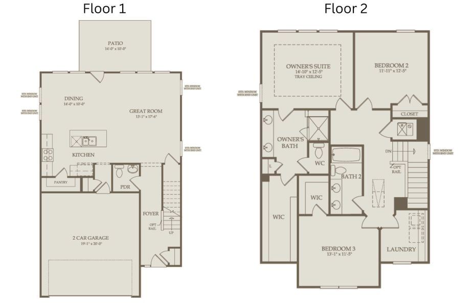 2D floor plan layout of this home in Exchange at 401, Raleigh, NC (Image 4). 2D floor plan layout of this home in Exchange at 401, Raleigh, NC (Image 4).