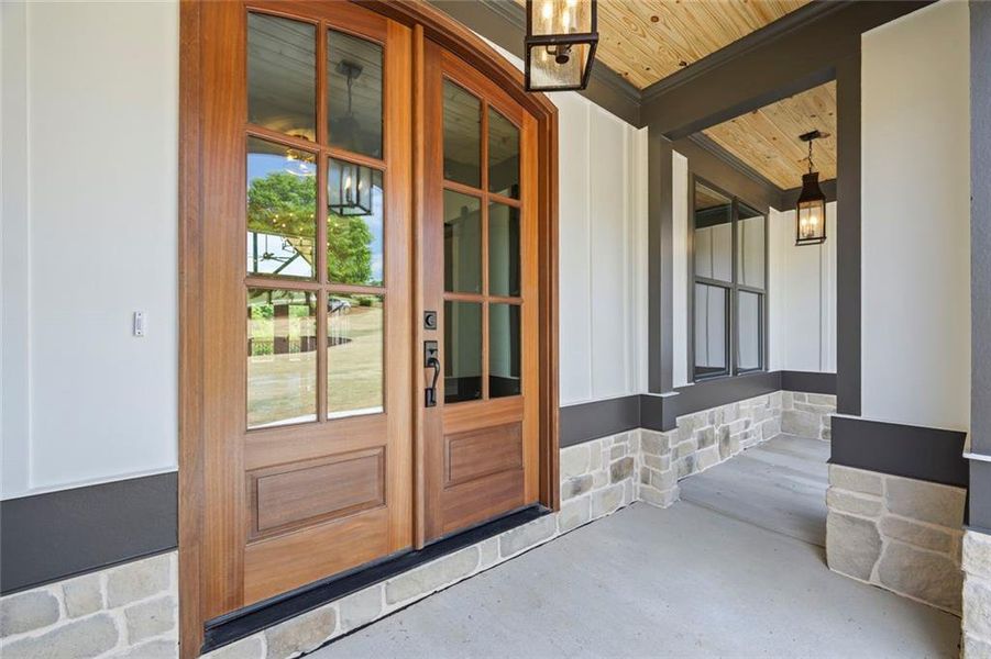 Exterior details and patio area of a home in , Monroe (Image 42).