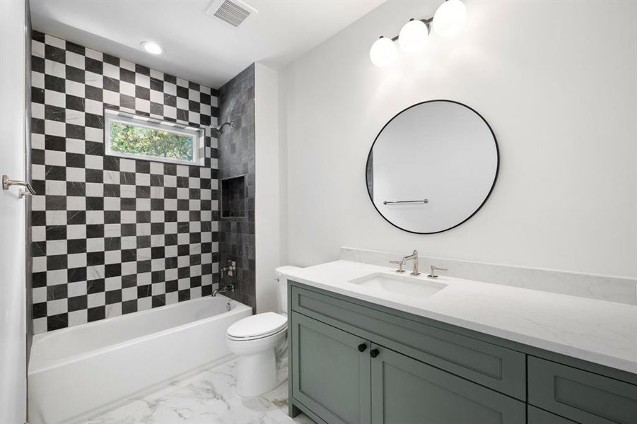 Furnished interior view inside a new home in , Dallas (Image 31).