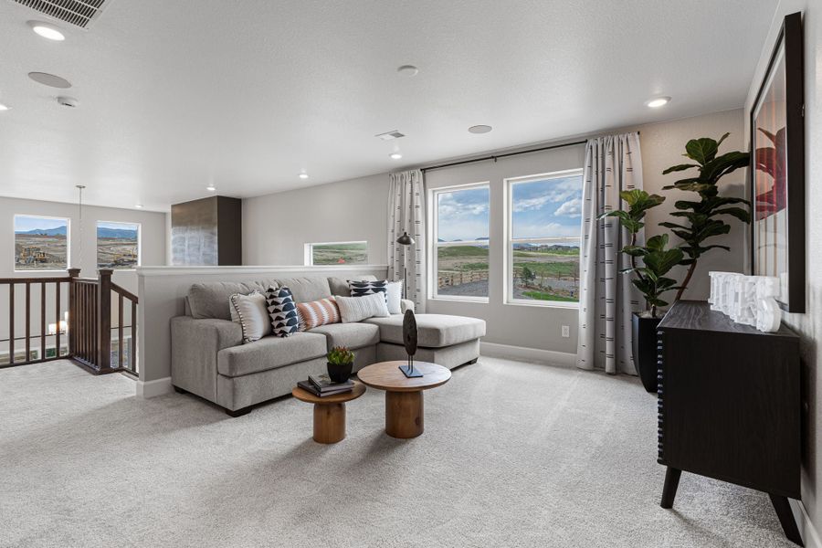 Representative furnished interior of a home built from the Fairmount by Taylor Morrison in Sugar Creek City Collection, Loveland (Image 19).