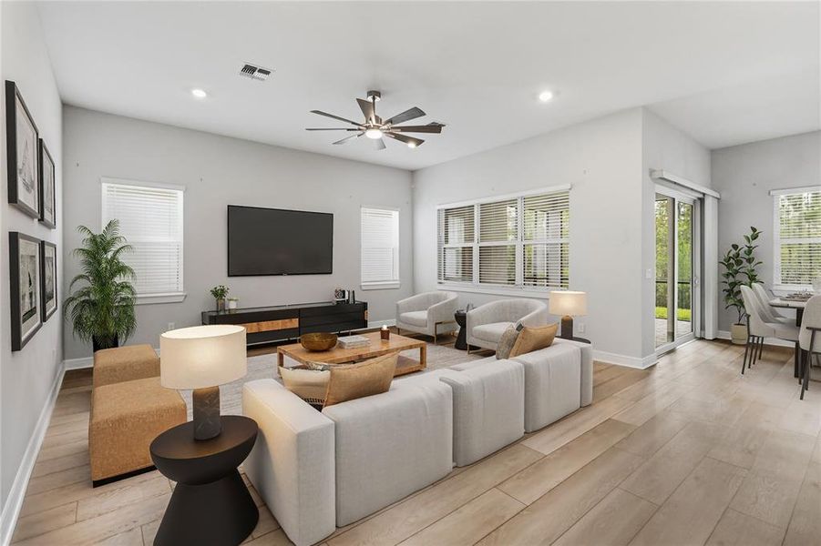 Furnished interior view inside a new home in Del Webb Sunbridge, St. Cloud (Image 8).