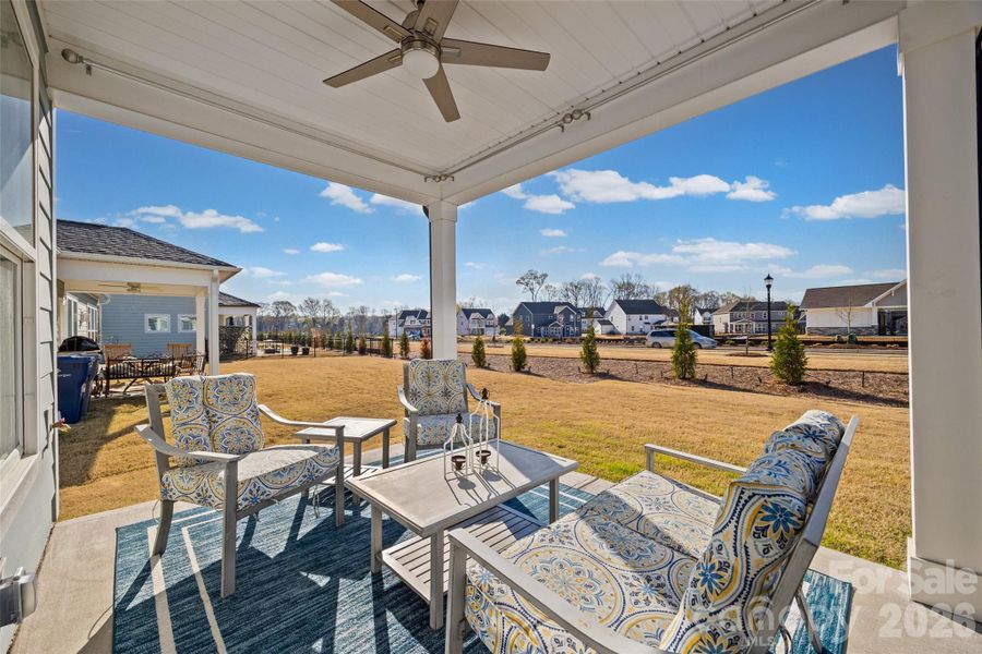 Exterior details and patio area of a home in Encore at Harmony, Harrisburg (Image 23). Exterior details and patio area of a home in Encore at Harmony, Harrisburg (Image 23).