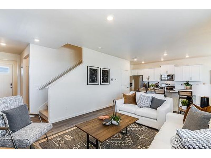 Furnished interior view inside a new home in Prairie Song, Windsor (Image 8). Furnished interior view inside a new home in Prairie Song, Windsor (Image 8).