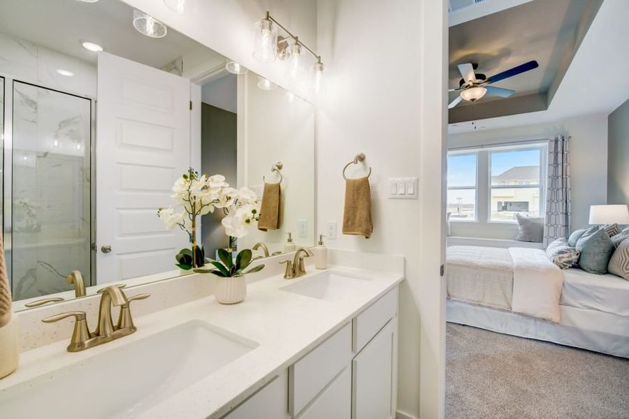 Furnished interior view inside a new home in Center 45, Round Rock (Image 16).