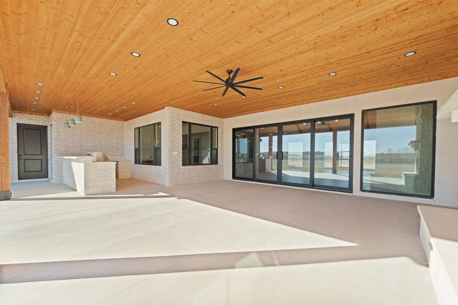 Exterior details and patio area of a home in , Godley (Image 24).