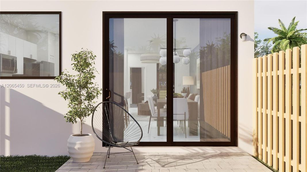 Exterior details and patio area of a home in Solterra, Sunrise (Image 2). Exterior details and patio area of a home in Solterra, Sunrise (Image 2).