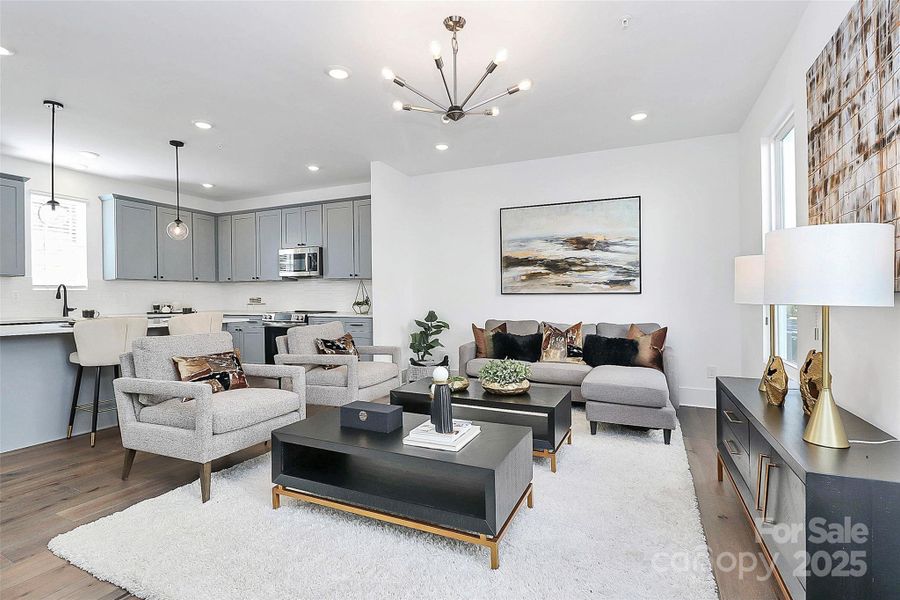 Furnished interior view inside a new home in , Charlotte (Image 6). Furnished interior view inside a new home in , Charlotte (Image 6).