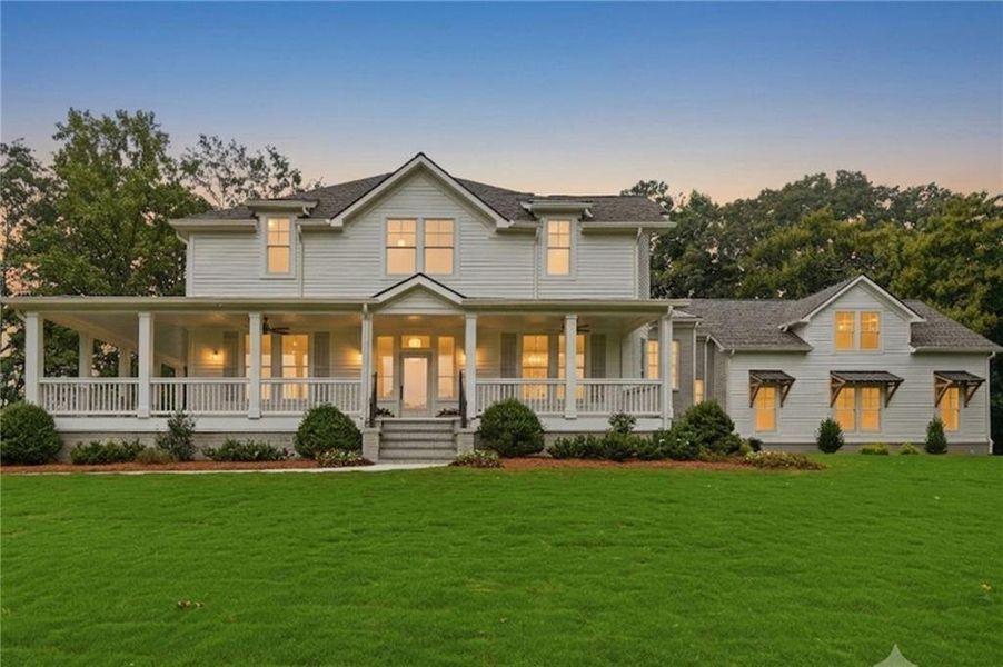 Front exterior of a new home in , Marietta, GA, highlighting curb appeal (Image 33). Front exterior of a new home in , Marietta, GA, highlighting curb appeal (Image 33).