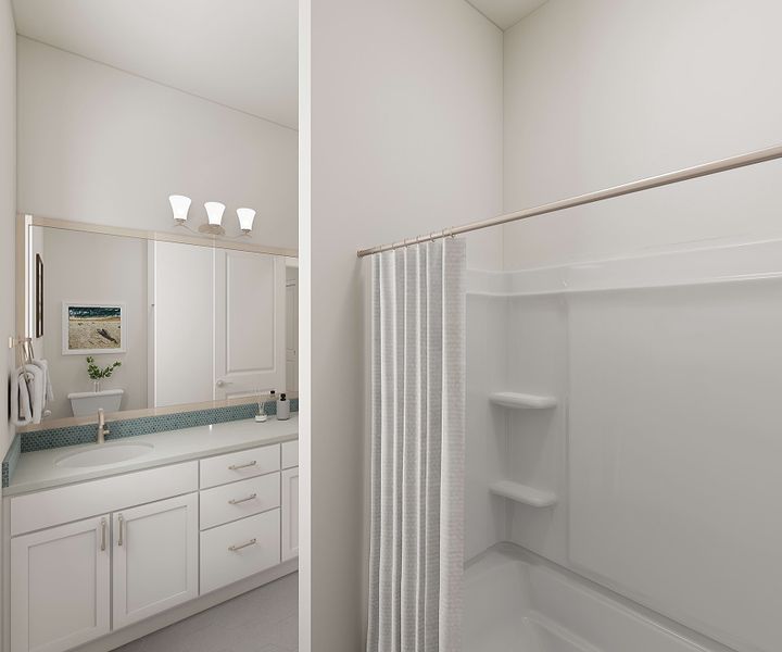 Representative furnished interior of a home built from the Juniper Plan 40-7 by Tri Pointe Homes in Waterston Central, Gilbert (Image 11).