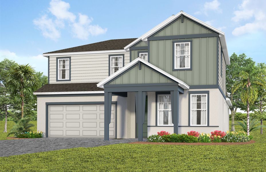 Representative exterior photo of a completed home built from the Coral Grand by Pulte Homes in Lakehaven Estates, Clermont, FL (Image 12).