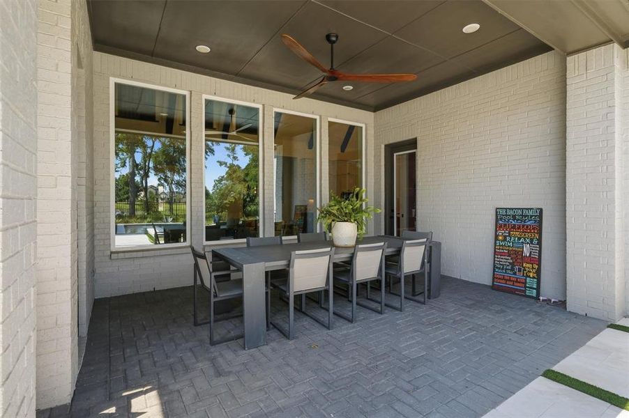 Exterior details and patio area of a home in Trinity Falls: 70ft. lots, McKinney (Image 22).