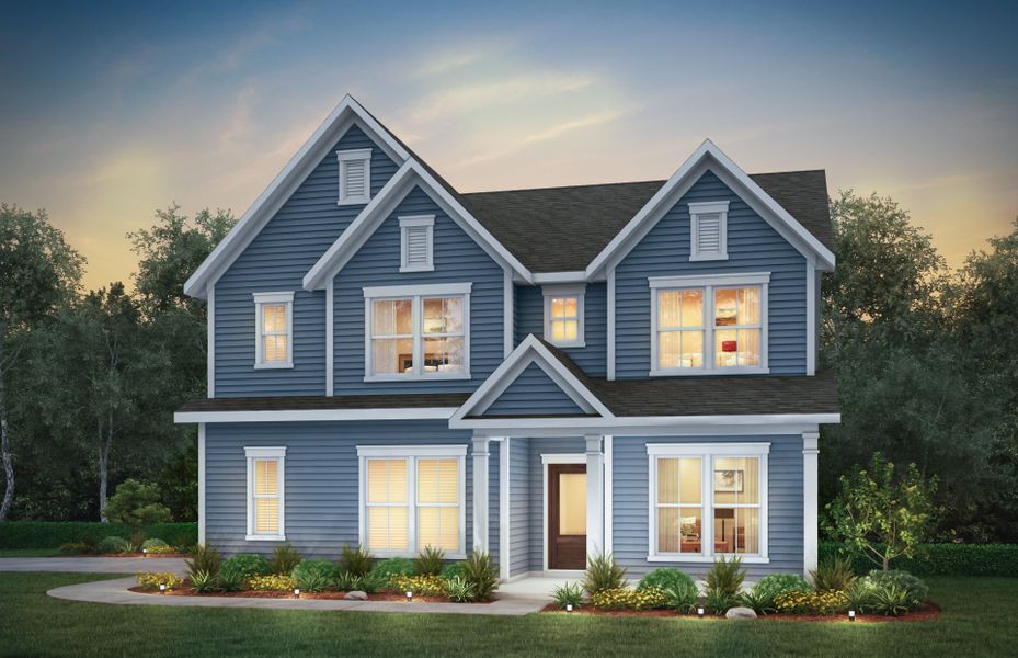 Front exterior of a new home in Waterways, Richmond Hill, GA, highlighting curb appeal (Image 20).