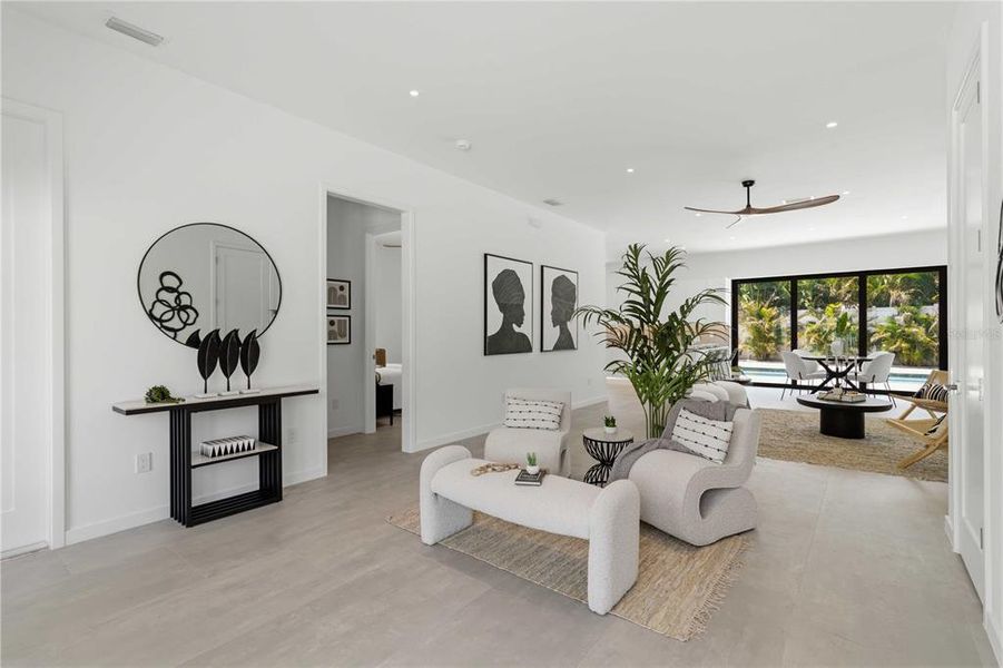 Furnished interior view inside a new home in , Sarasota (Image 38).