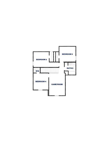 2D floor plan layout of this home in Venetian Pines, Conroe, TX (Image 3).