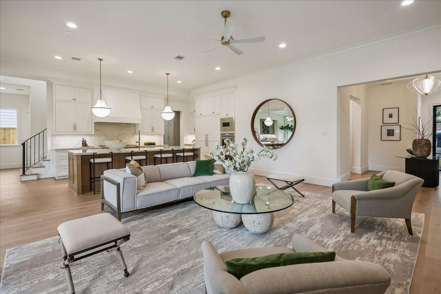 Furnished interior view inside a new home in , Houston (Image 10).