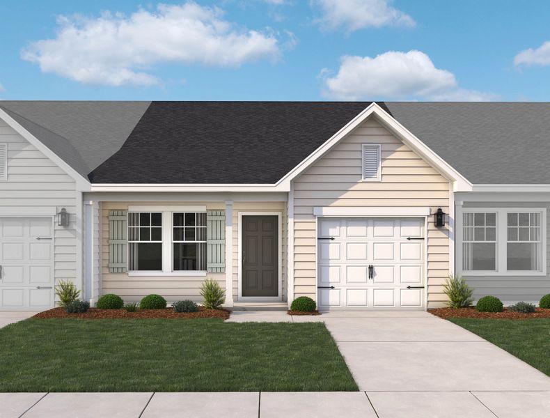 Representative exterior photo of a completed home built from the Palmetto by Ashton Woods in Blue Heron Retreat: Villas, Little River, SC (Image 20).