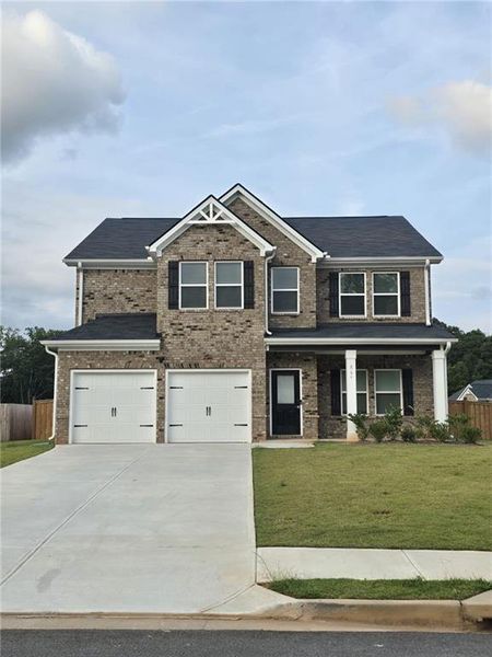 Front exterior of a new home in Fern Dale, Fairburn, GA, highlighting curb appeal (Image 39).