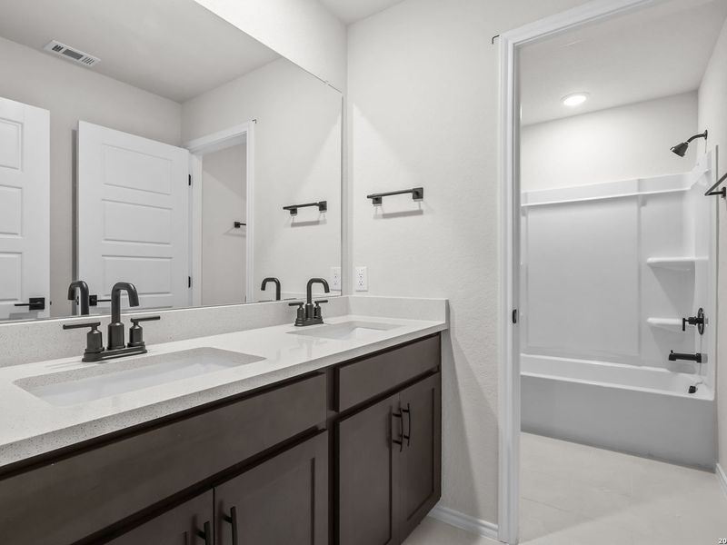 Furnished interior view inside a new home in Royal Crest, San Antonio (Image 36).