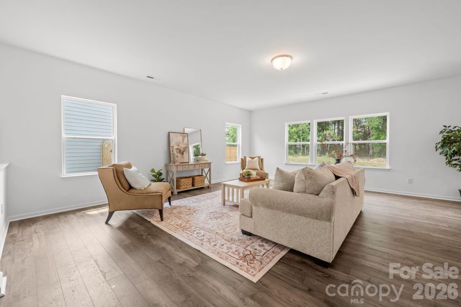 Living room with natural light and room to grow Living room with natural light and room to grow