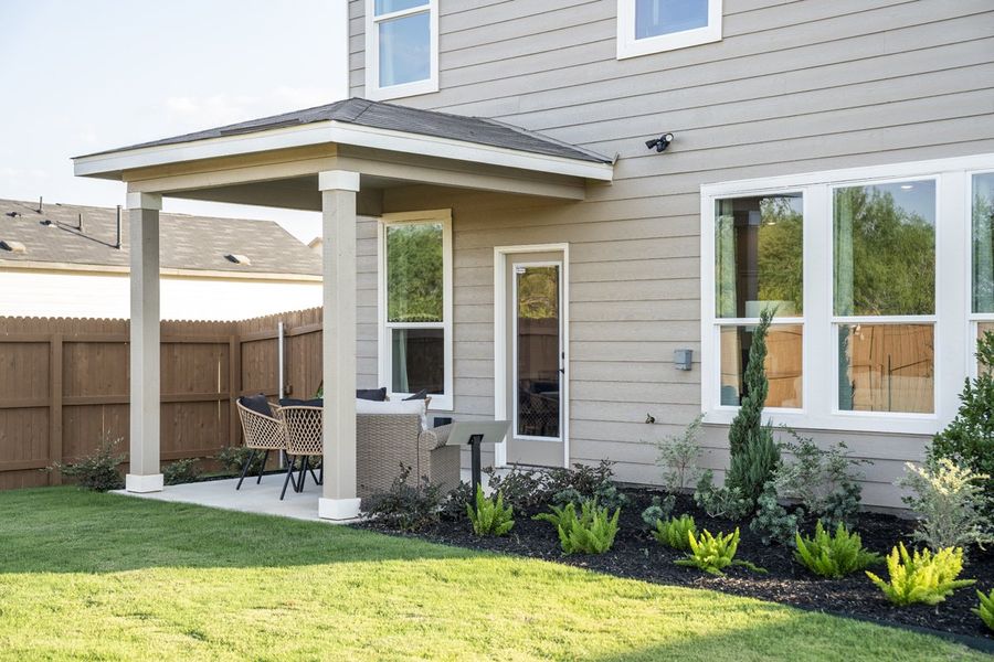 Covered back patio Covered back patio