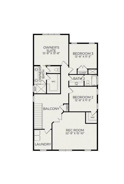 2D floor plan layout for the Meadowmont by Homes by Dickerson in Wendell Falls, Wendell, NC (Image 4). 2D floor plan layout for the Meadowmont by Homes by Dickerson in Wendell Falls, Wendell, NC (Image 4).