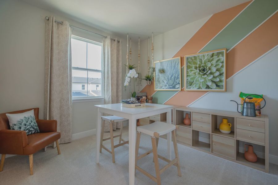 Representative furnished interior of a home built from the Aster by Jones Homes USA in Havenfield at Crossprairie, St. Cloud (Image 9). Representative furnished interior of a home built from the Aster by Jones Homes USA in Havenfield at Crossprairie, St. Cloud (Image 9).