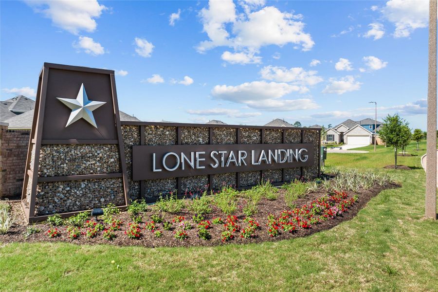 Front exterior of a new home in Lone Star Landing, Montgomery, TX, highlighting curb appeal (Image 13). Front exterior of a new home in Lone Star Landing, Montgomery, TX, highlighting curb appeal (Image 13).