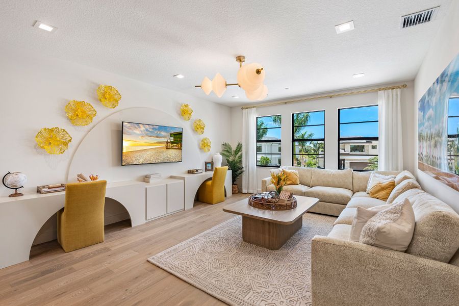 Representative furnished interior of a home built from the Meridian by GL Homes in Apex at Avenir, Palm Beach Gardens (Image 10). Representative furnished interior of a home built from the Meridian by GL Homes in Apex at Avenir, Palm Beach Gardens (Image 10).