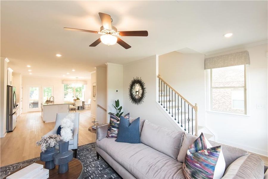Furnished interior view inside a new home in Towns at Enclave, Lawrenceville (Image 6).