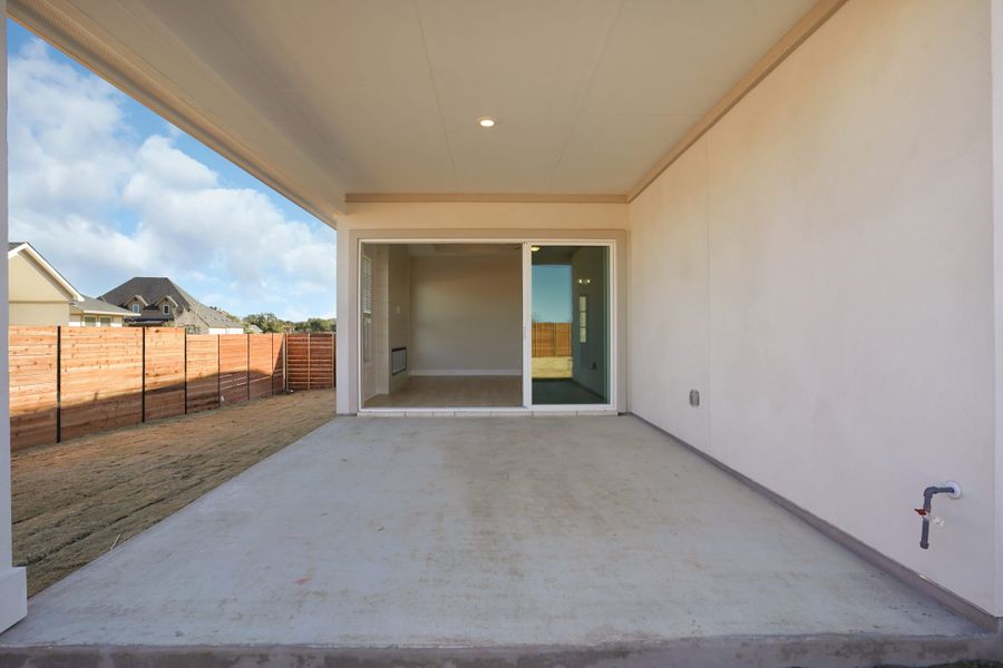 Exterior details and patio area of a home in Broken Oak, Georgetown (Image 36).