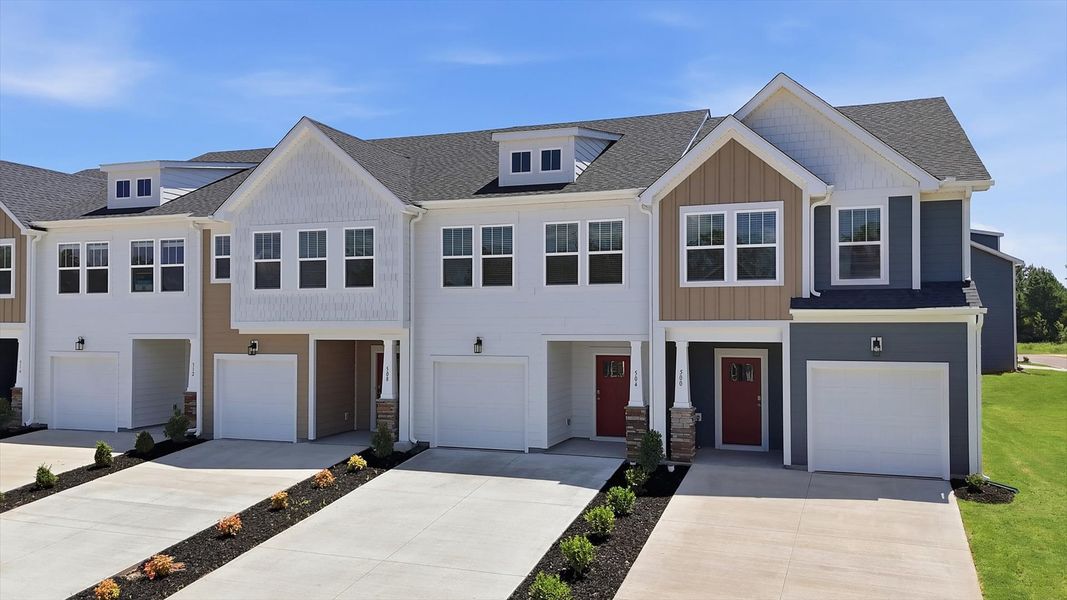 Exclusive DRB Homes exterior with balanced proportions and vibrant curb appeal at the new Barton Hollow community Exclusive DRB Homes exterior with balanced proportions and vibrant curb appeal at the new Barton Hollow community